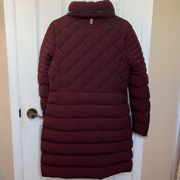 Mackage Burgundy & black trim Quilted Coat - Picture 4 of 11